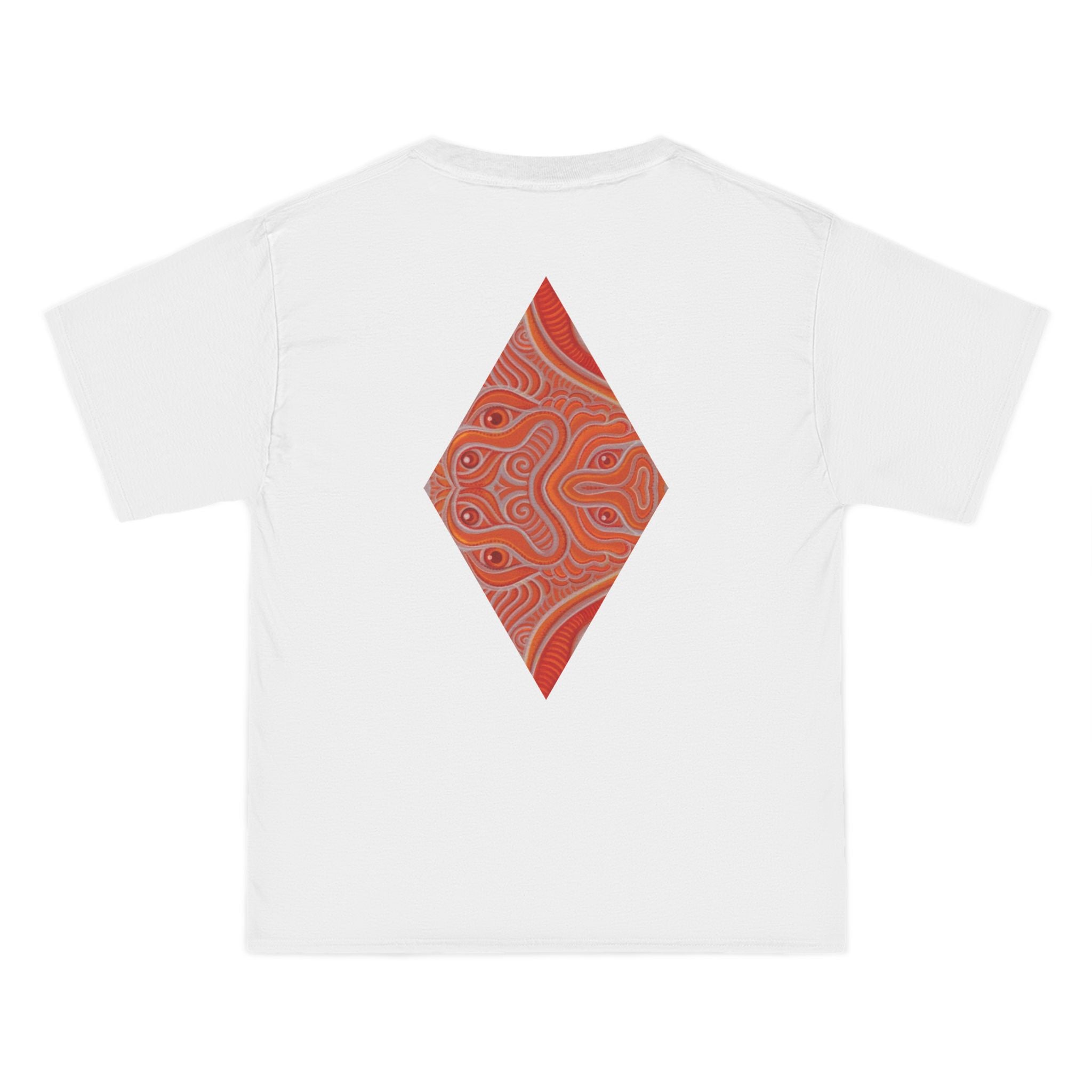 Geometric Red Diamond Graphic T-Shirt #kd753097