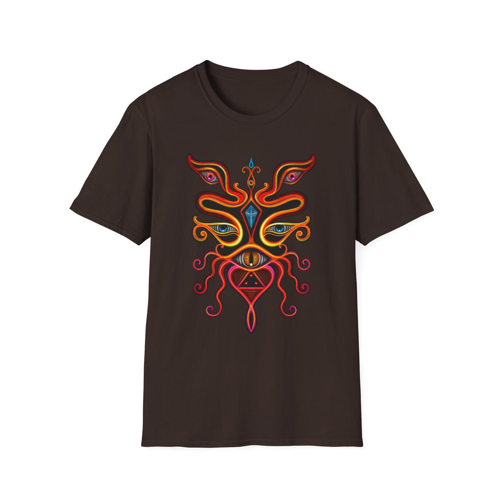 Mystic Eye Tribal T-Shirt — Psychedelic Symmetry Graphic Tee #y993738