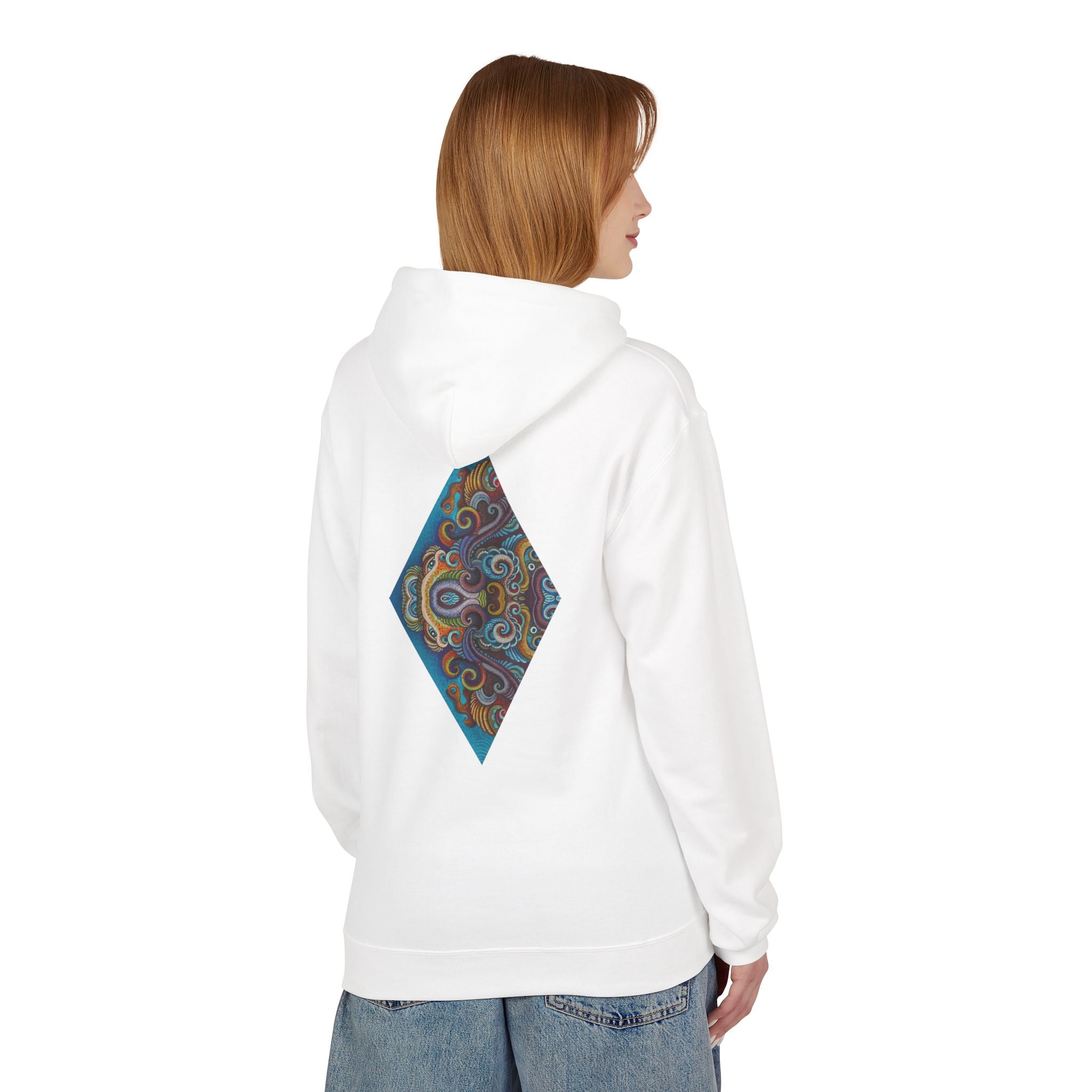 Hoodie — Colorful Geometric Tribal Diamond Print #g765889