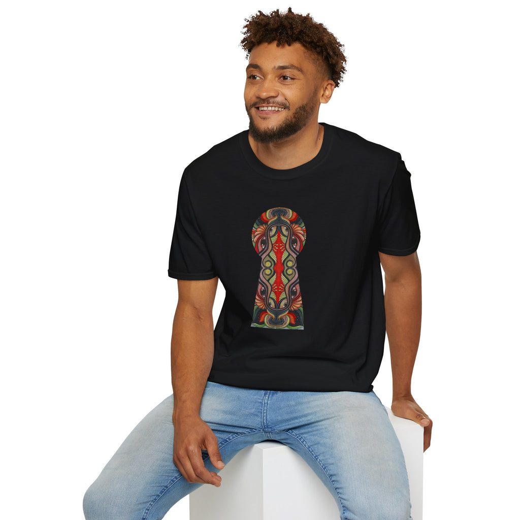 Keyhole & Star Psychedelic Graphic T-Shirt #fd763