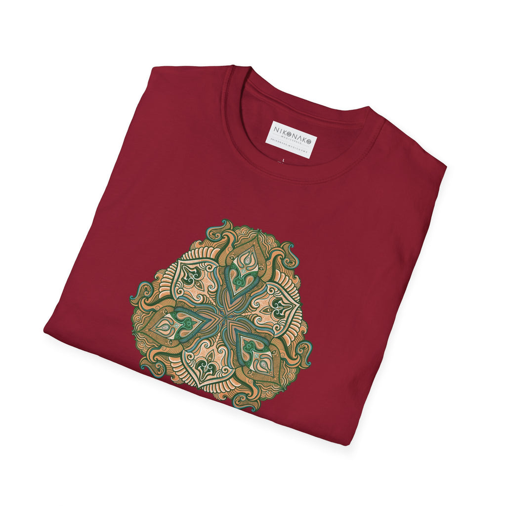 Green Celtic Knot Mandala T-Shirt | Floral Shamrock Pattern