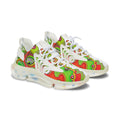 Psychedelic Floral Mesh Sneakers — Women's Colorful Retro Wave Athletic Shoes #d7843555