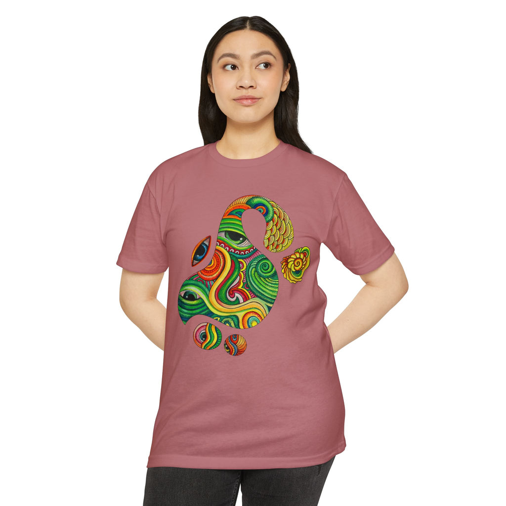 Psychedelic Swirl T-Shirt — Colorful Abstract Ampersand & Star Graphic #ga975