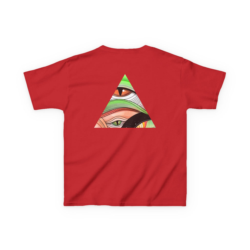 Abstract Eye Pattern Kids Tee | Geometric Star & Triangle Art
