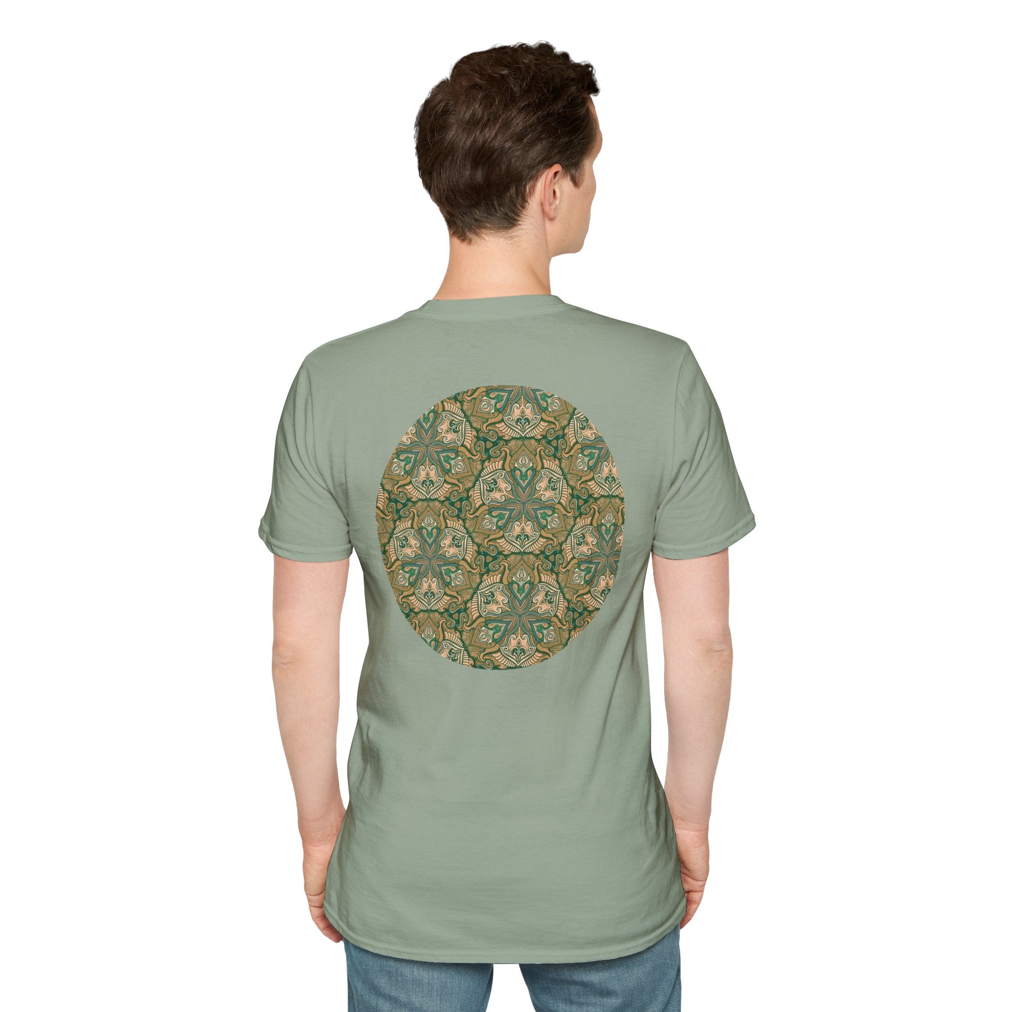 Green Celtic Knot Mandala T-Shirt | Floral Shamrock Pattern