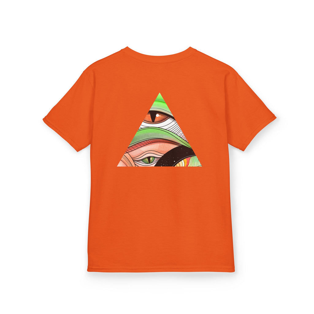 Abstract Eye Pattern Kids Tee | Geometric Star & Triangle Art