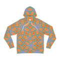 Abstract Psychedelic Pattern Hoodie — Orange Blue Geometric AOP #f9346789