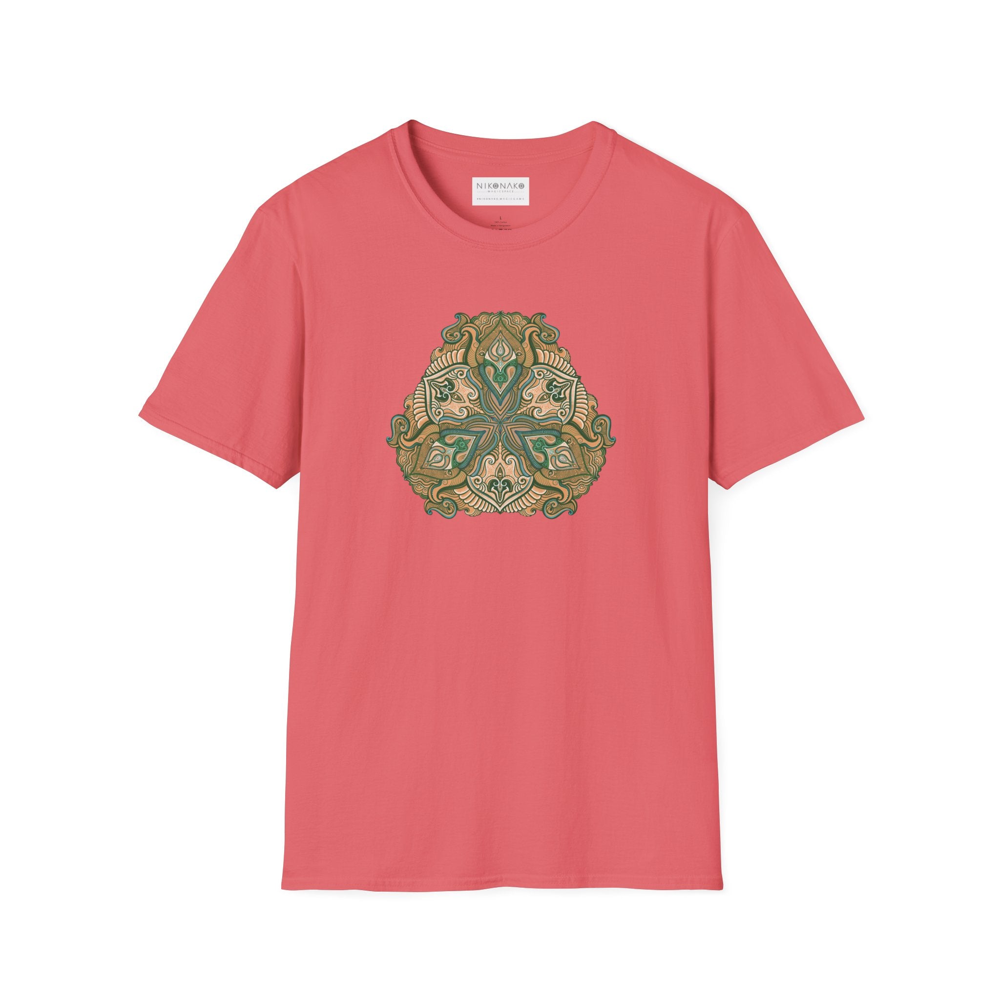 Green Celtic Knot Mandala T-Shirt | Floral Shamrock Pattern