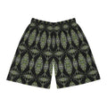 Tribal Green Pattern Basketball Shorts #u98647
