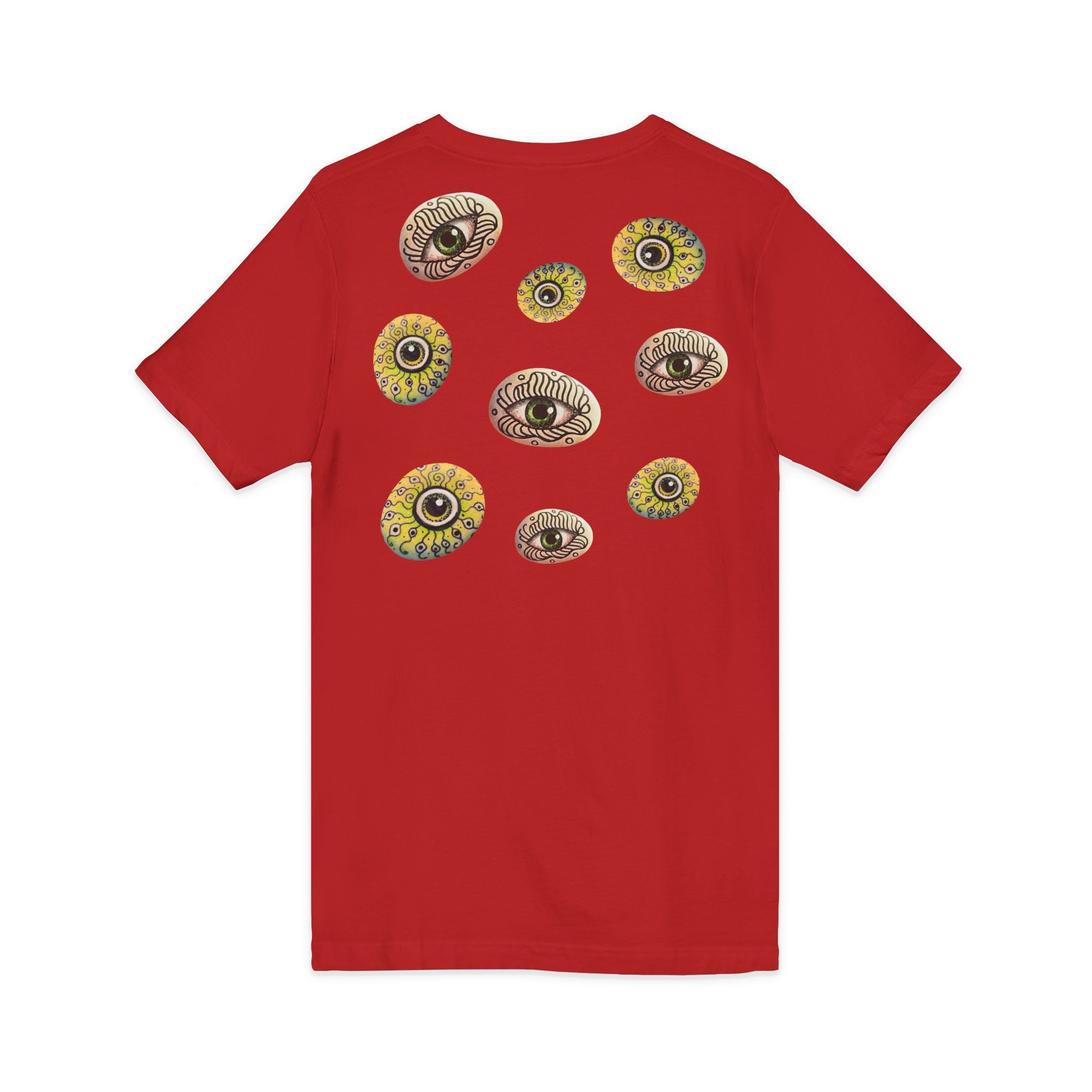 Sunflower Eye Pattern V-Neck Tee #k0833