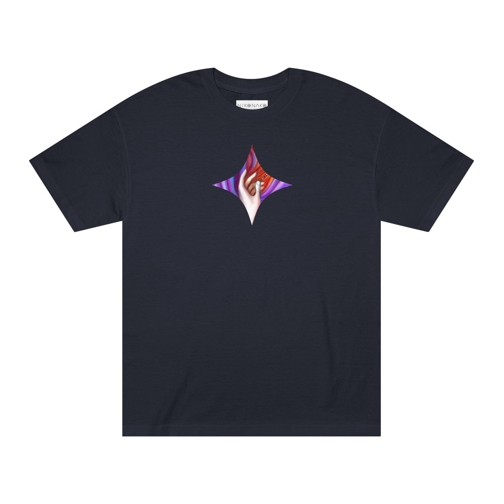 Abstract Starburst Graphic Tee — Colorful Psychedelic Diamond Design #kg8799