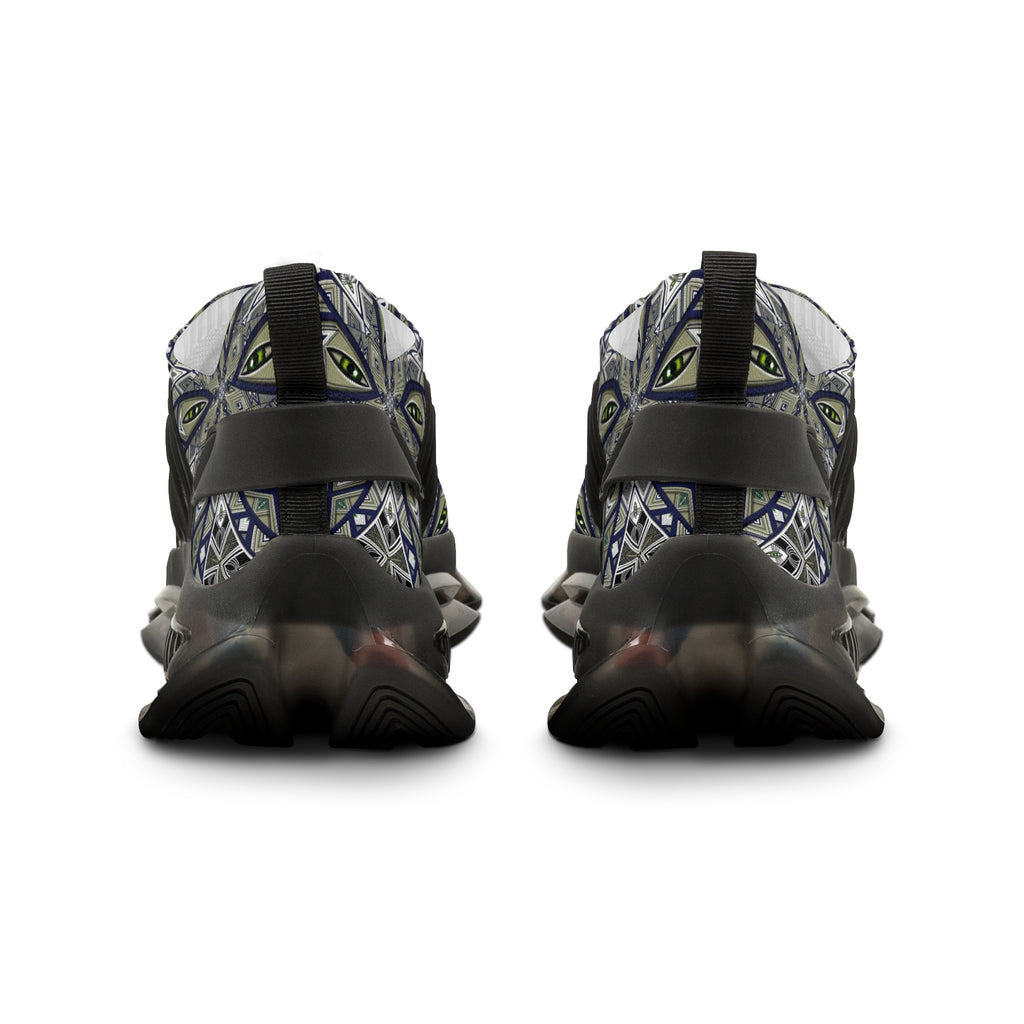 Kaleidoscope Geo Mesh Sneakers — Men's Patterned Athletic Shoes