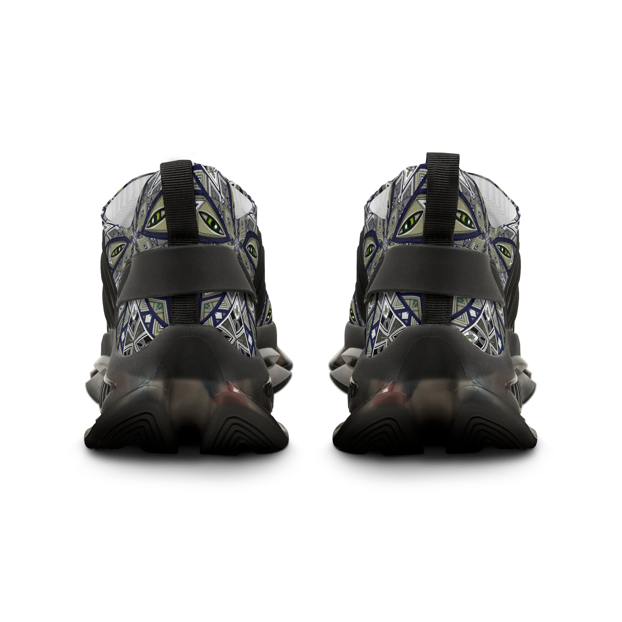 Kaleidoscope Geo Mesh Sneakers — Men's Patterned Athletic Shoes