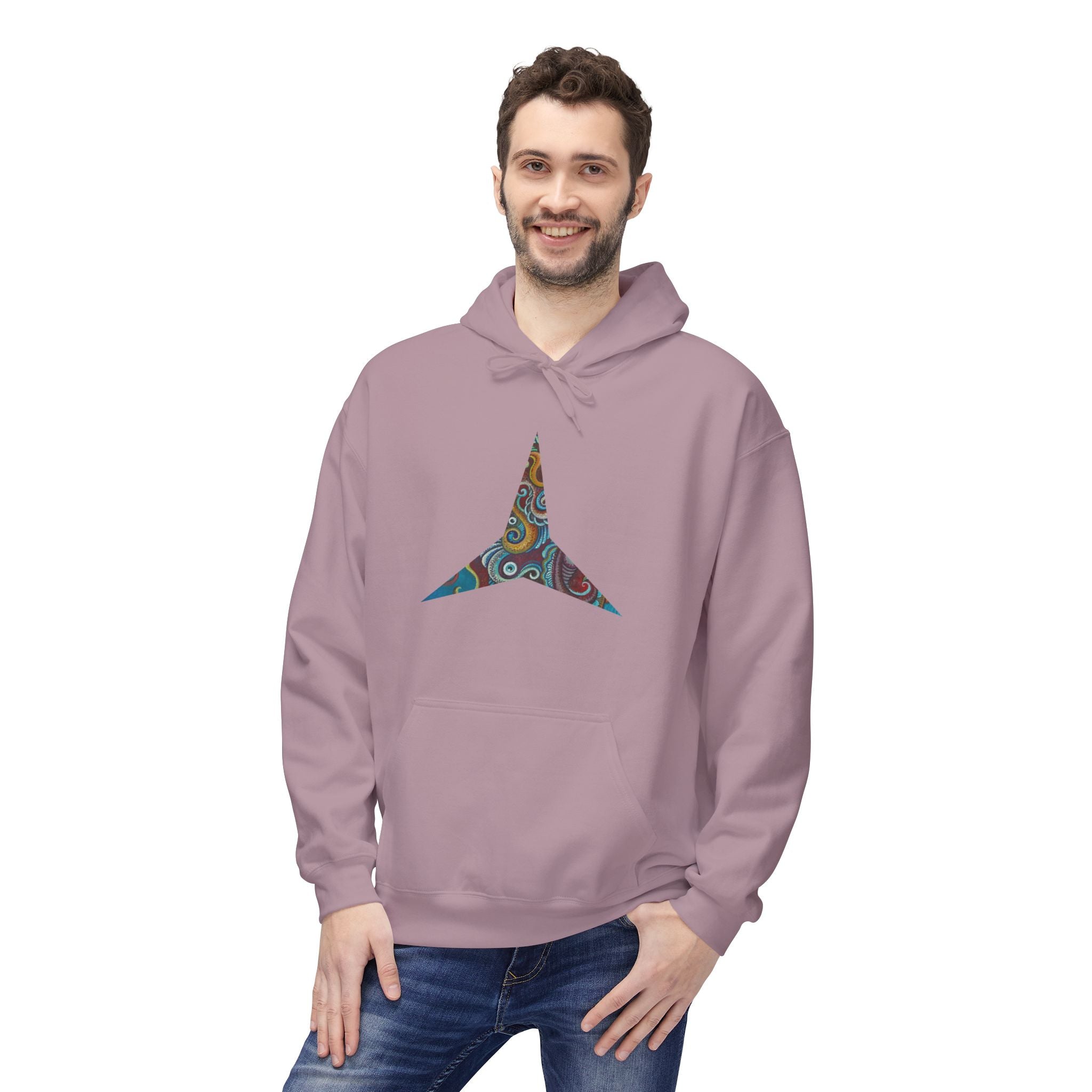 Hoodie — Colorful Geometric Tribal Diamond Print #g765889