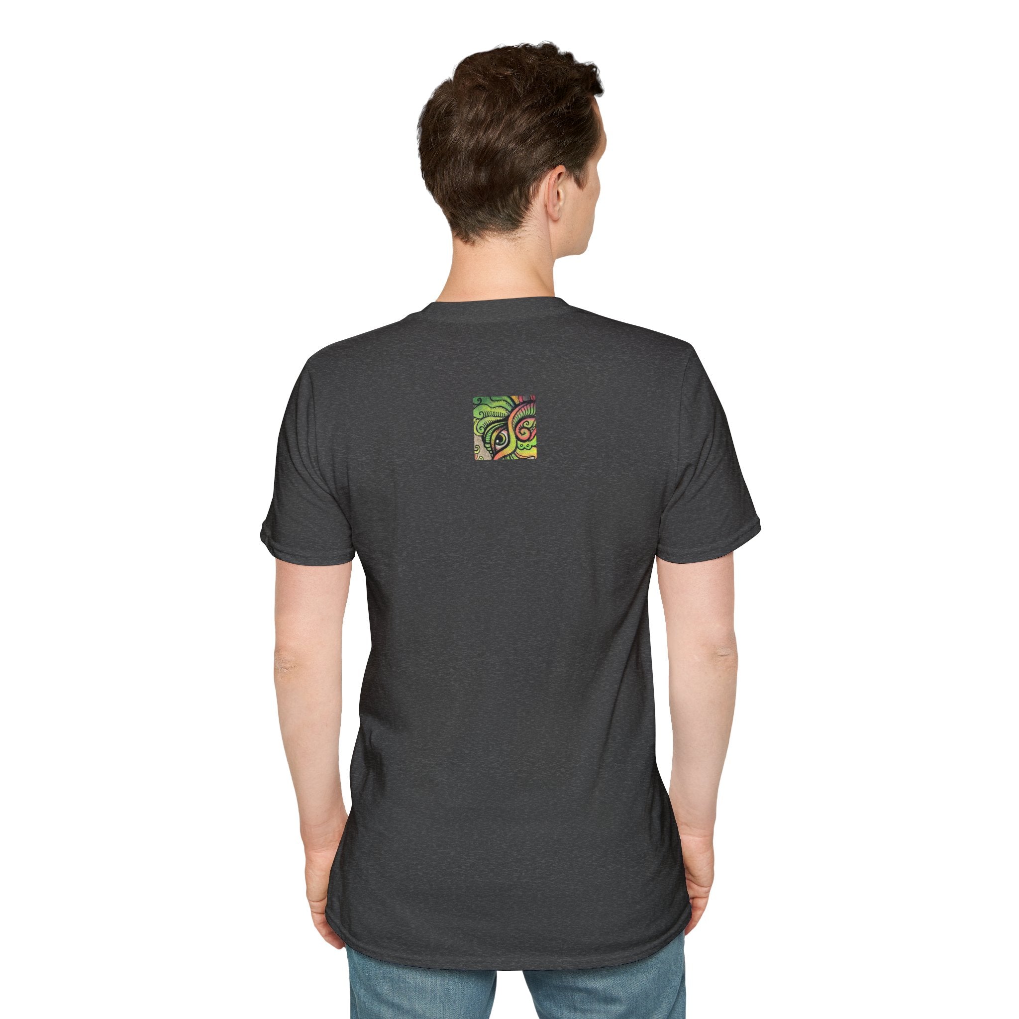 Psychedelic Green Mandala T-Shirt — Abstract Tribal Circle Art Tee #h84210