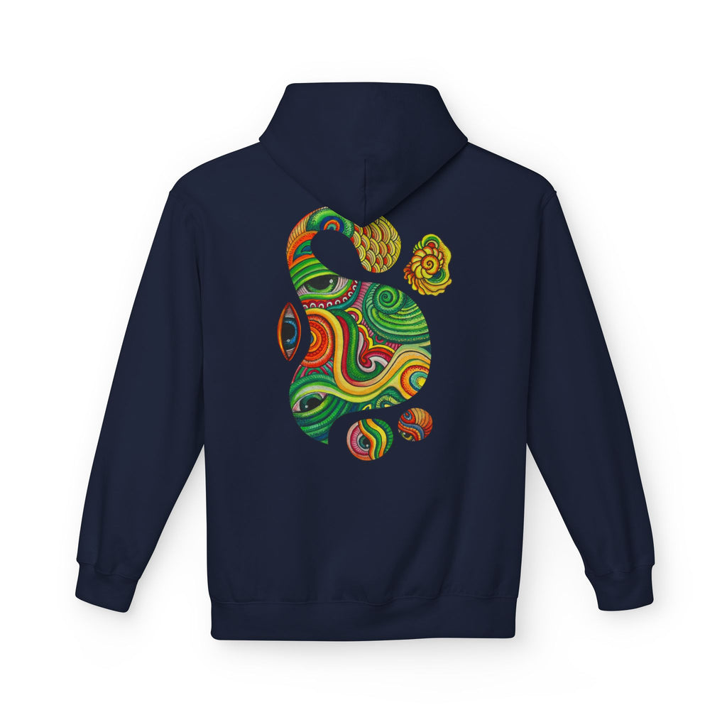 Psychedelic Swirl Hoodie — Colorful Abstract Apple Graphic #j64298