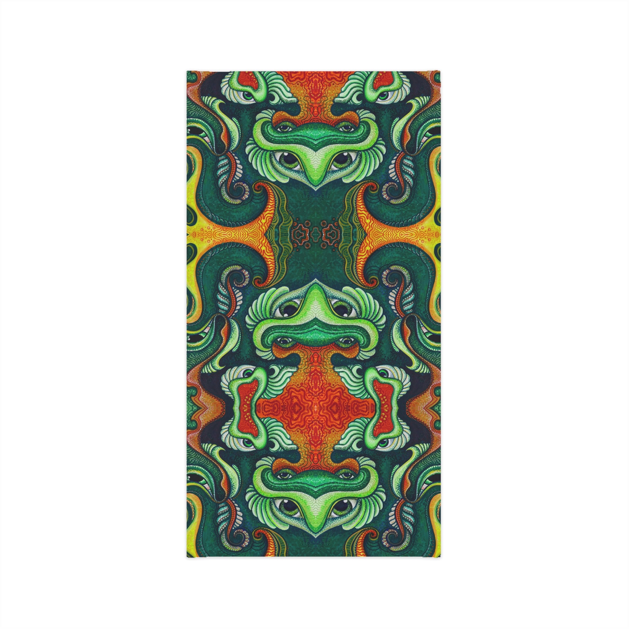 Psychedelic Green Masked Pattern Lightweight Neck Gaiter #ph97424
