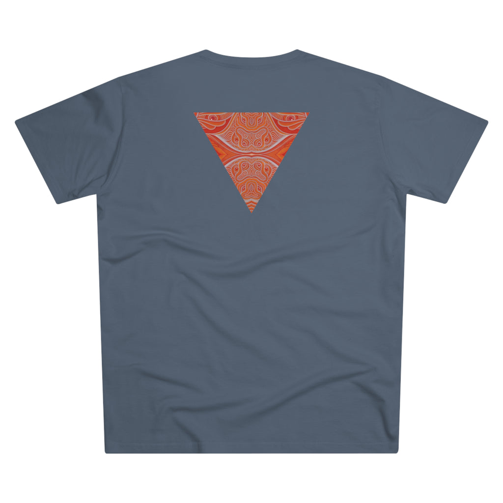 Men's Tee — Red Geometric Triangle Pattern #dm52986