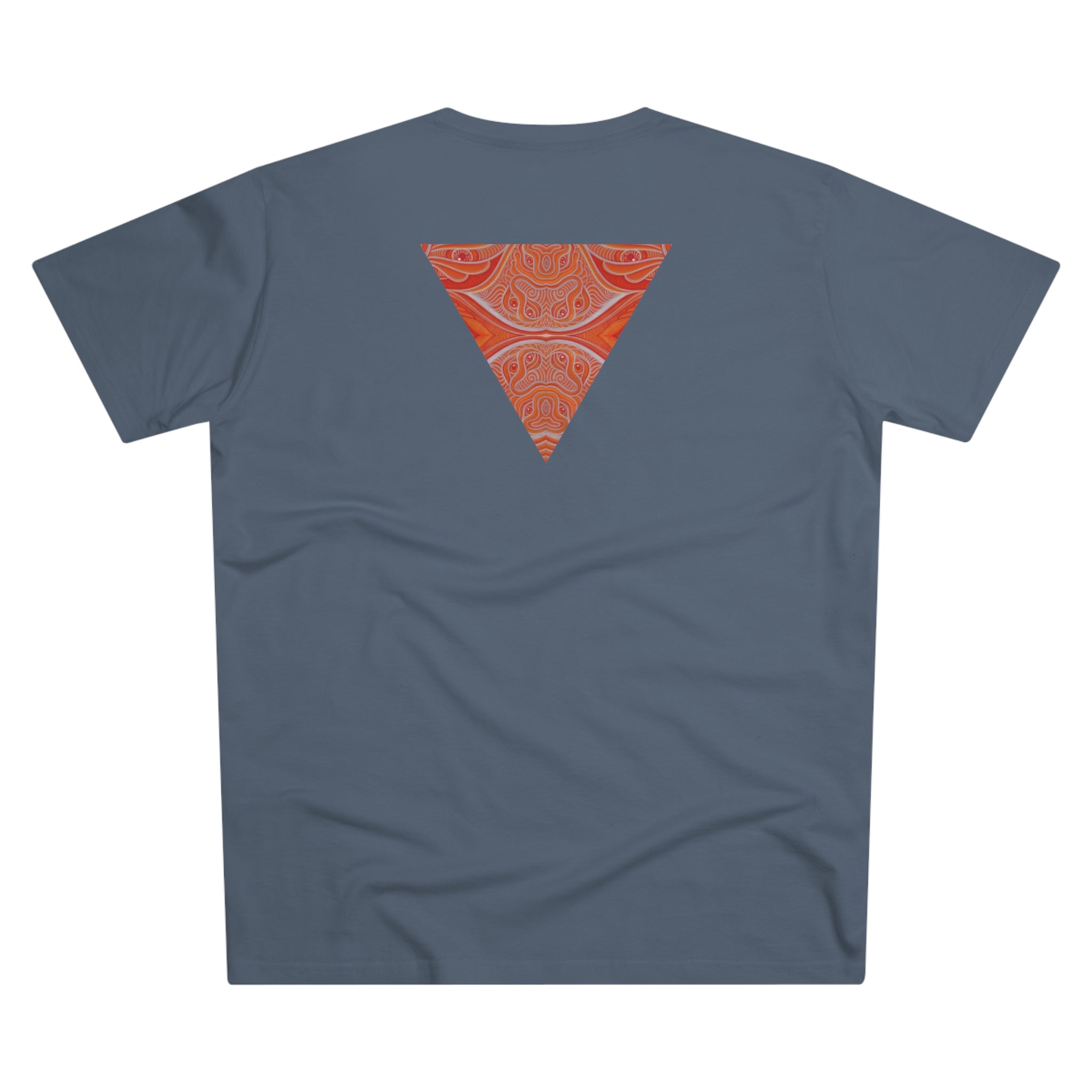 Men's Tee — Red Geometric Triangle Pattern #dm52986