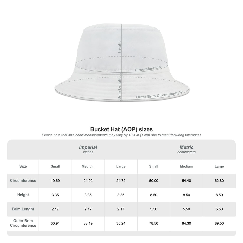 Black Paisley Pattern Bucket Hat - All-Over Print Casual Streetwear #j987557