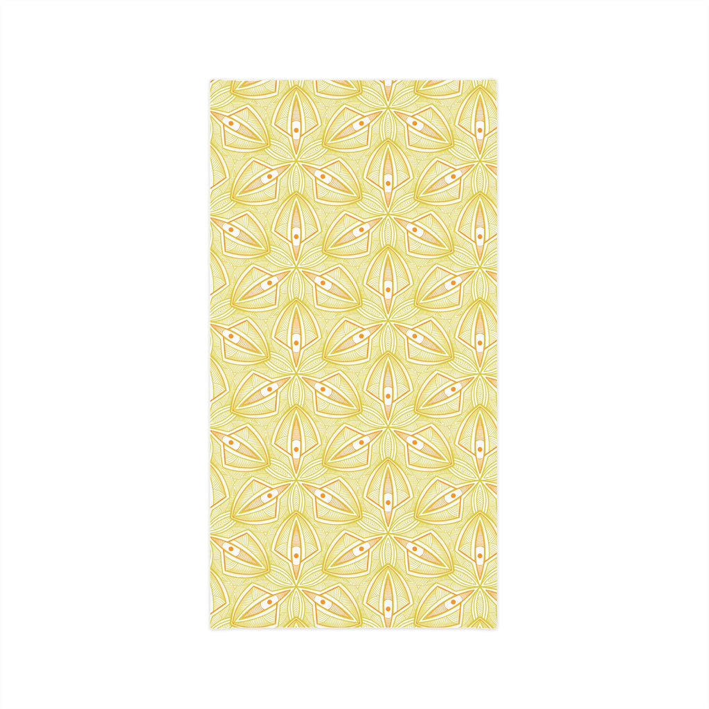 Floral Sunburst Lightweight Neck Gaiter — Yellow Geometric Bandana Scarf #jh67
