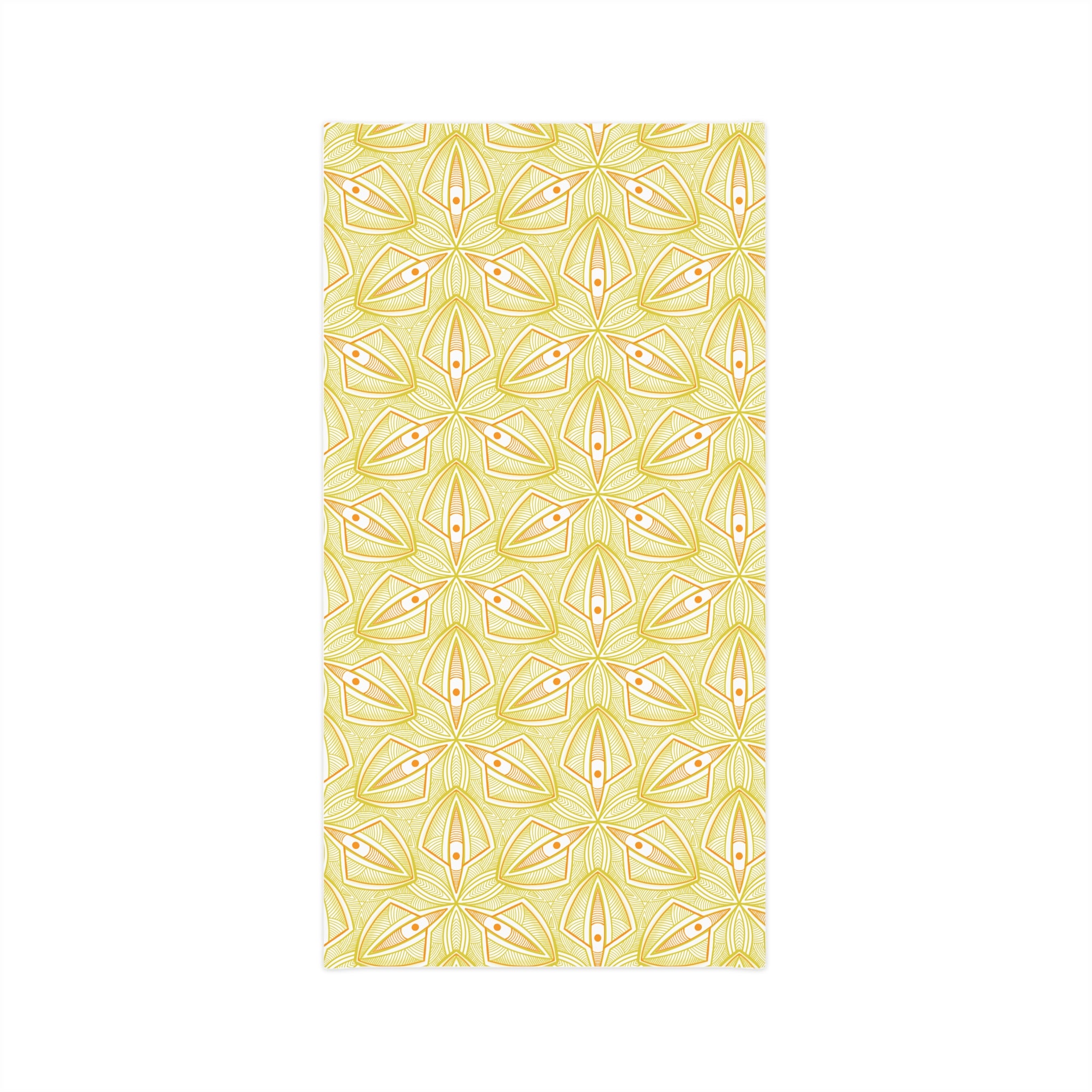 Floral Sunburst Lightweight Neck Gaiter — Yellow Geometric Bandana Scarf #jh67