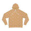 Retro Floral All-Over-Print Hoodie — Peach Paisley Pattern, Boho Casual Pullover #h700757