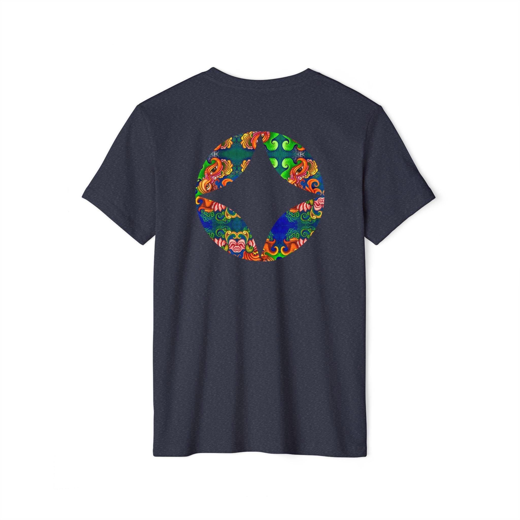 Psychedelic Floral Diamond T‑Shirt — Colorful Retro Pattern Tee #oigr88443