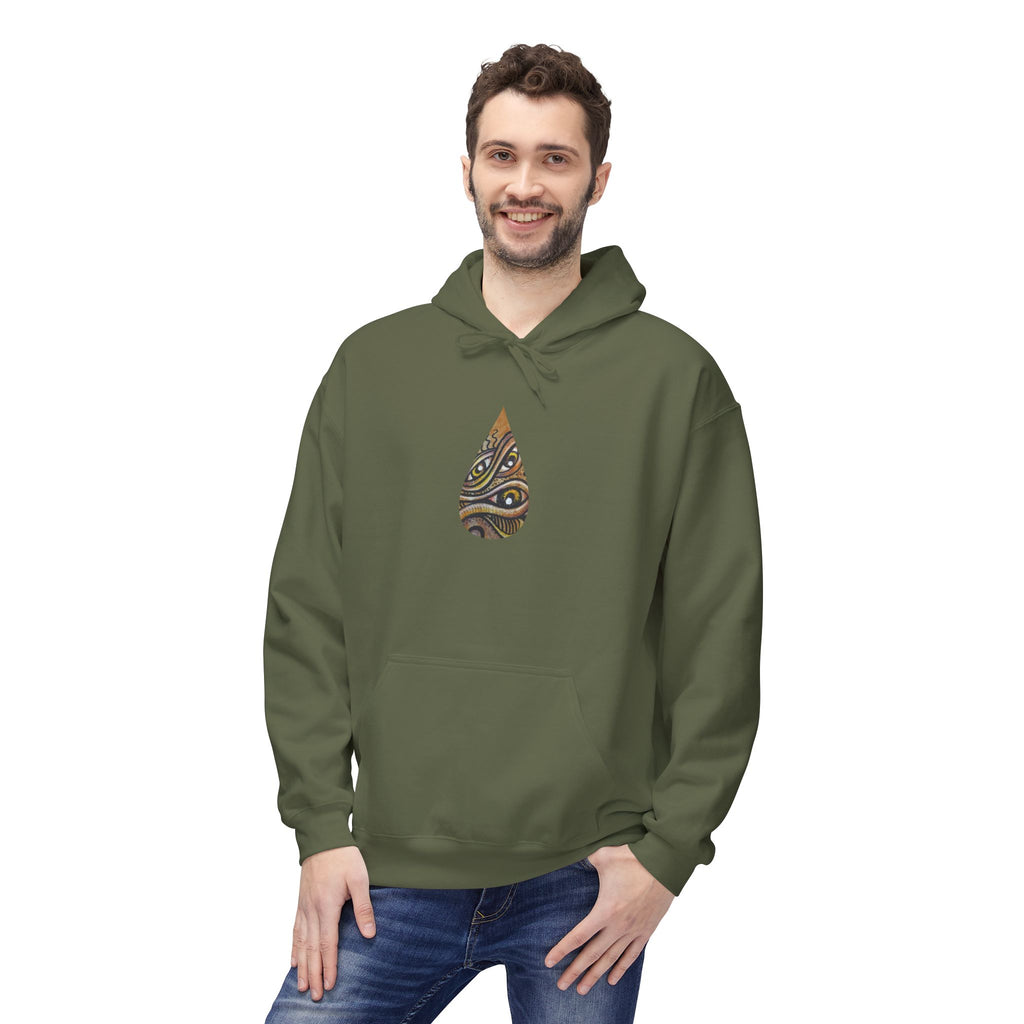 Leaf Pattern Hoodie — Boho Tribal Feather Design Pullover #f8635678