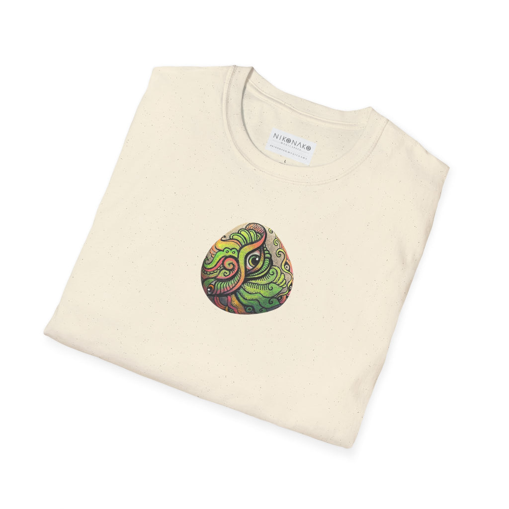 Psychedelic Green Mandala T-Shirt — Abstract Tribal Circle Art Tee #h84210