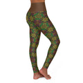 High-Waisted Floral Mosaic Yoga Leggings — Stretchy All-Over-Print Activewear #l4