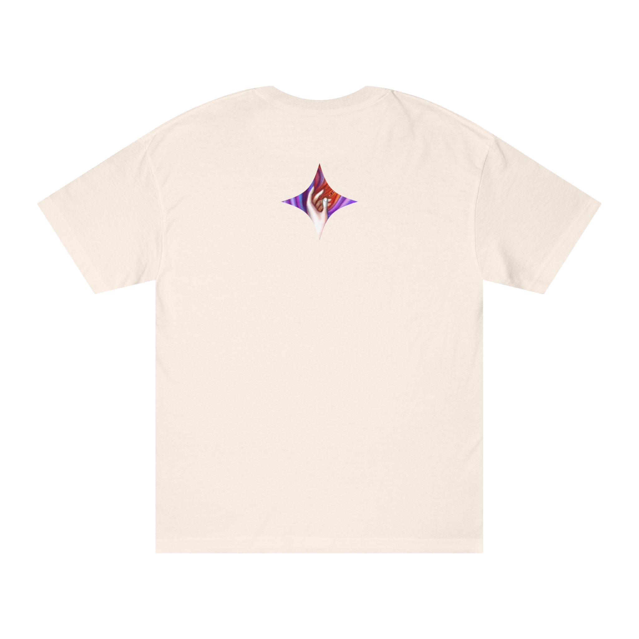 Abstract Starburst Graphic Tee — Colorful Psychedelic Diamond Design #kg8799