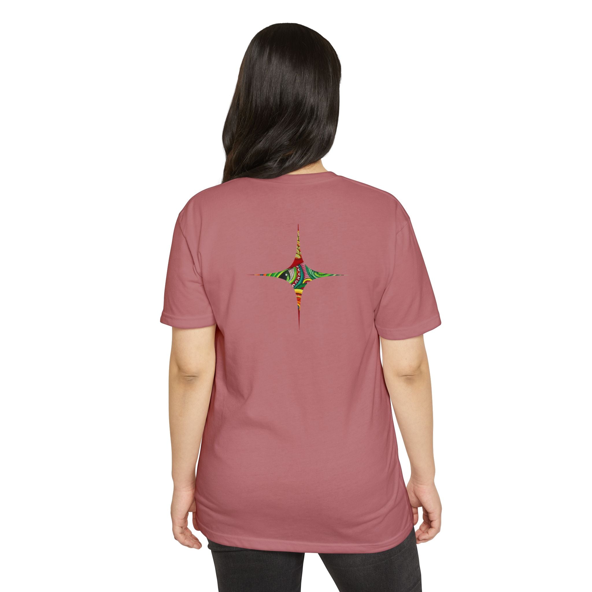 Psychedelic Swirl T-Shirt — Colorful Abstract Ampersand & Star Graphic #ga975