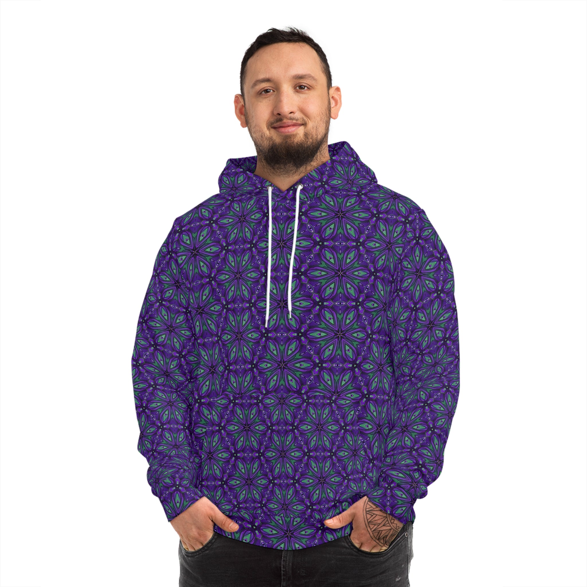 Purple Kaleidoscope All-Over-Print Hoodie #y08744