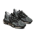 Men's Mesh Sneakers — Green Geometric Athletic Shoes #h08657