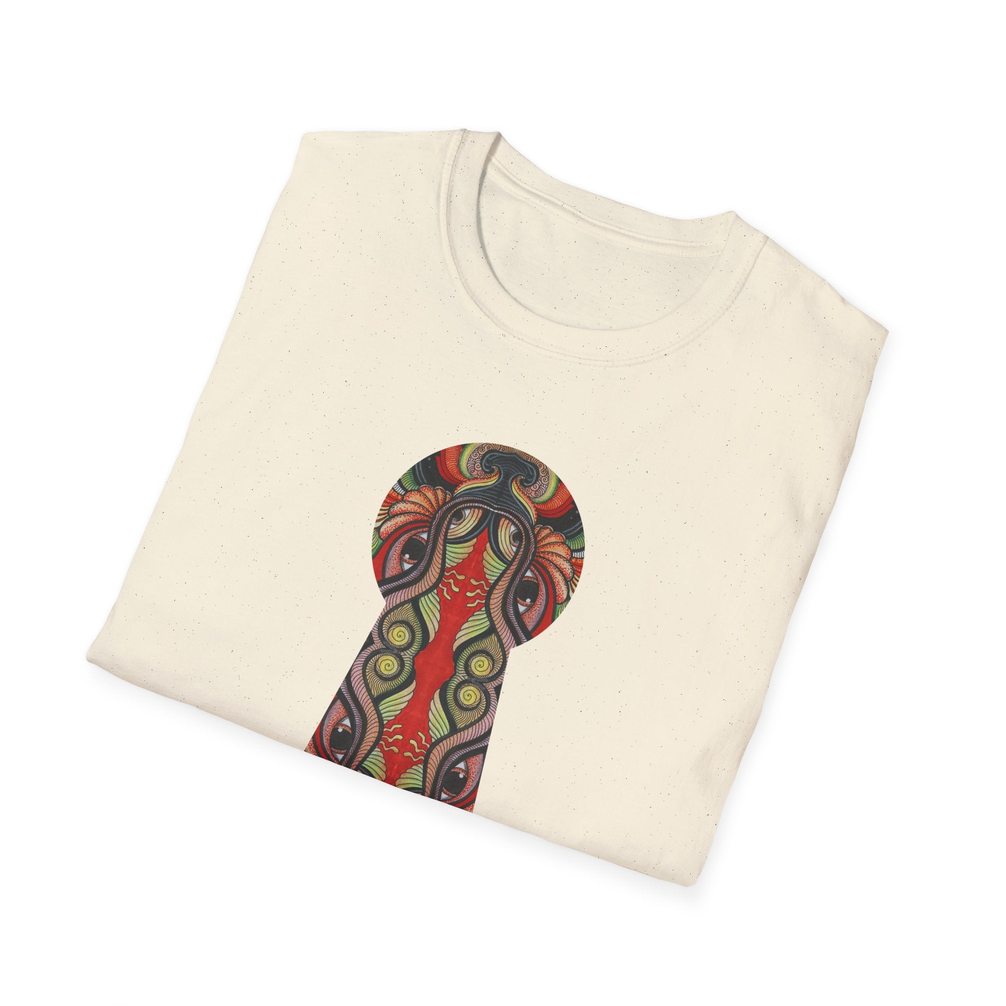 Keyhole & Star Psychedelic Graphic T-Shirt #fd763