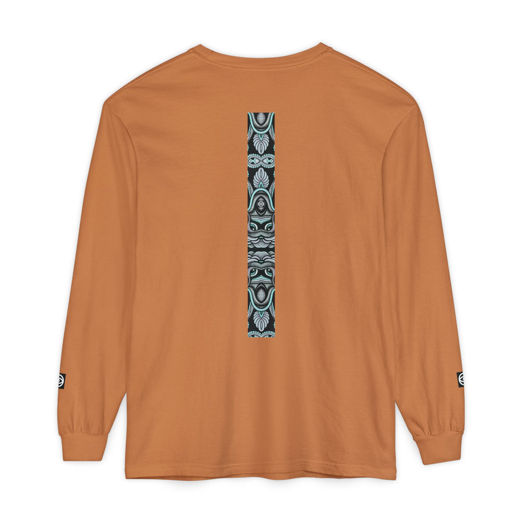 Men's/Women's Long Sleeve T-Shirt — Vertical Geometric Stripe Graphic #kjgd64258