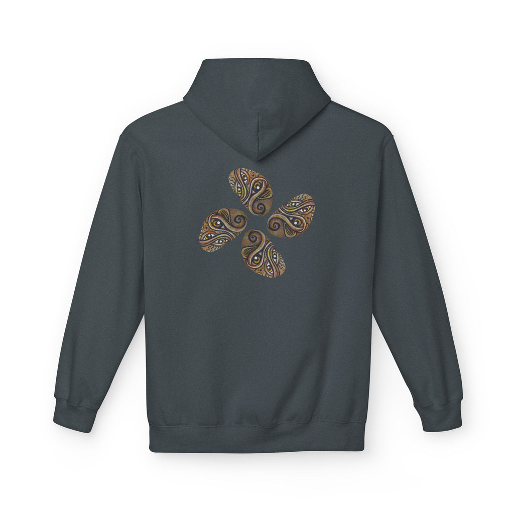 Leaf Pattern Hoodie — Boho Tribal Feather Design Pullover #f8635678