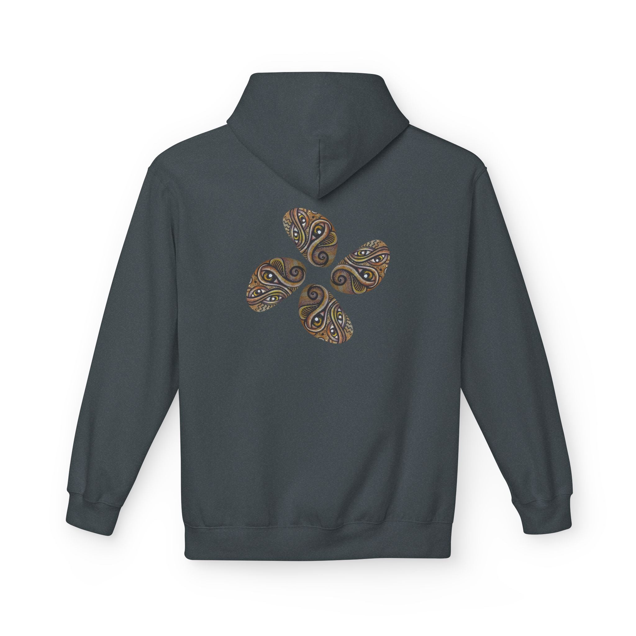 Leaf Pattern Hoodie — Boho Tribal Feather Design Pullover #f8635678