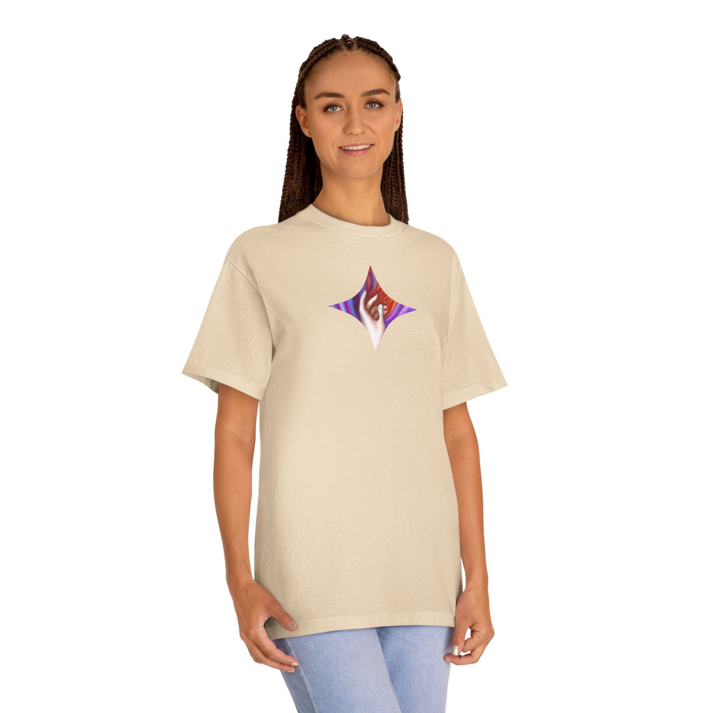 Abstract Starburst Graphic Tee — Colorful Psychedelic Diamond Design #kg8799