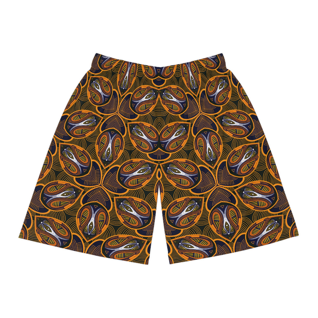 Ethnic Pattern Basketball Shorts – Retro Tribal All-Over Print #8k8833