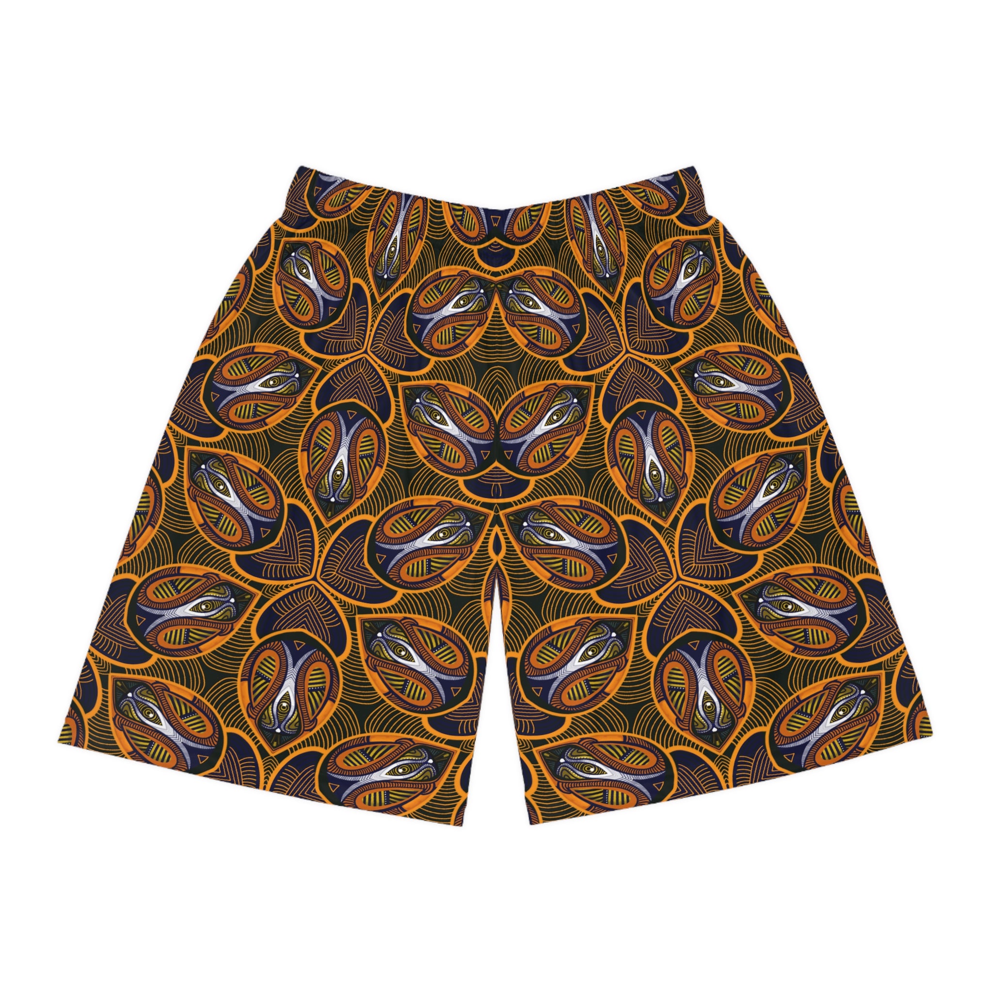 Ethnic Pattern Basketball Shorts – Retro Tribal All-Over Print #8k8833