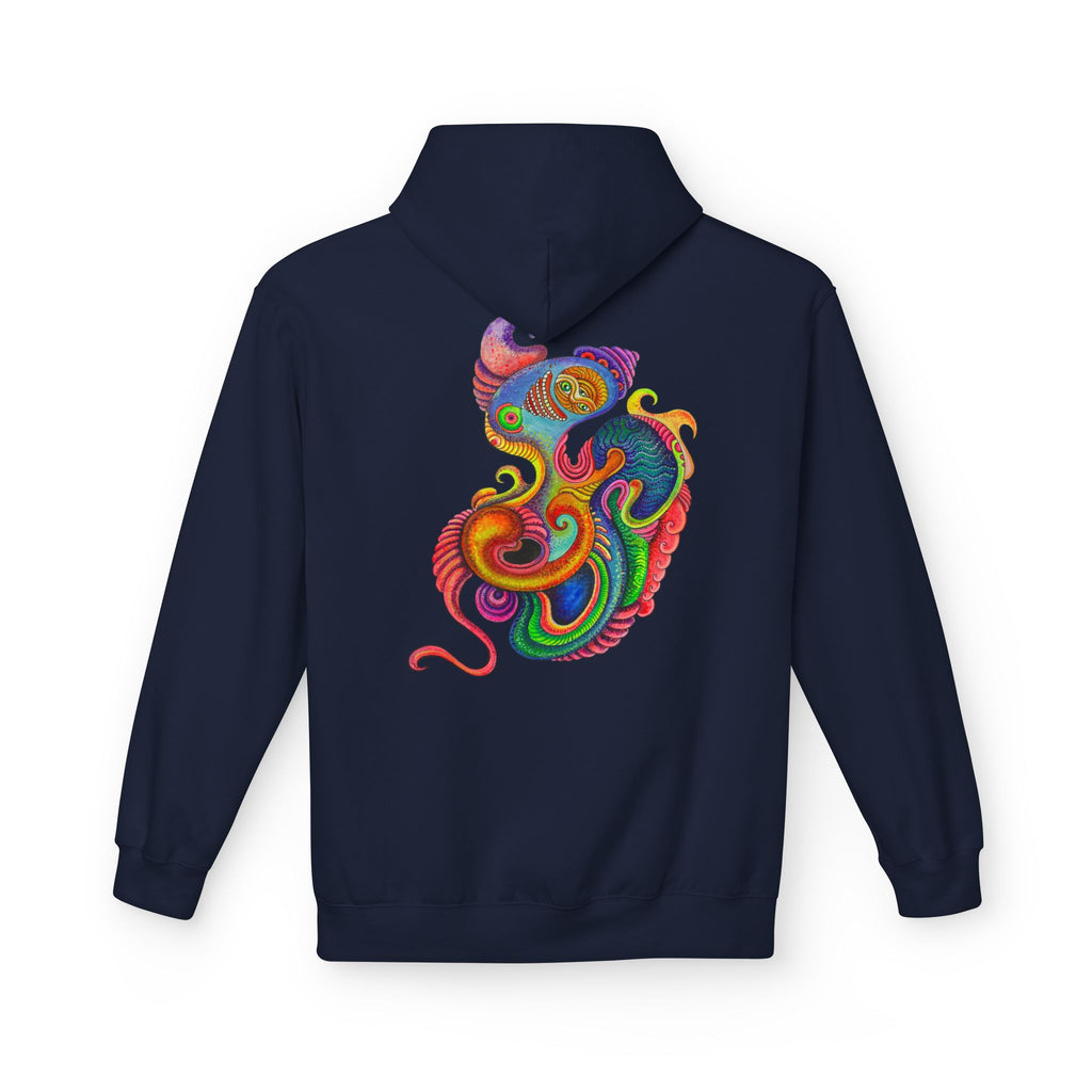 Psychedelic Abstract Snake Hoodie — Colorful Surreal Art Pullover #ggd76467