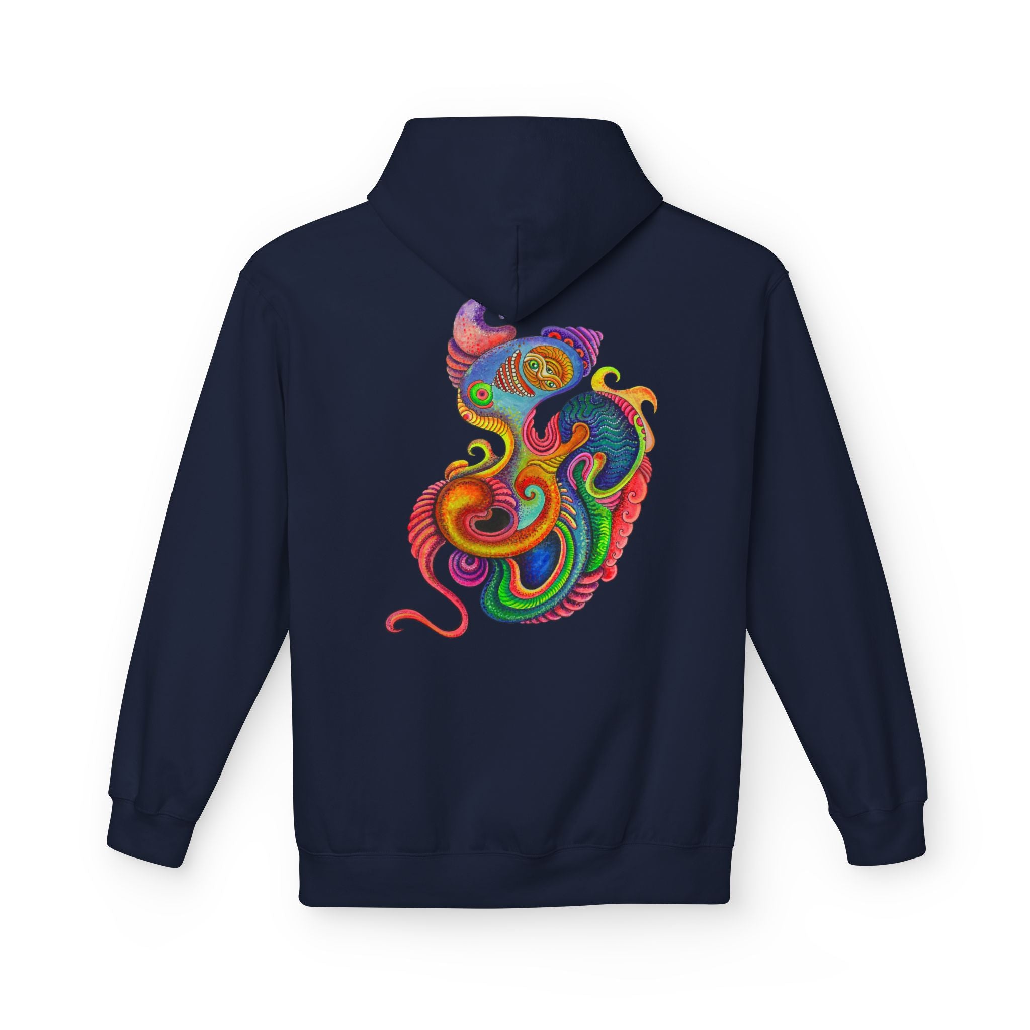 Psychedelic Abstract Snake Hoodie — Colorful Surreal Art Pullover #ggd76467
