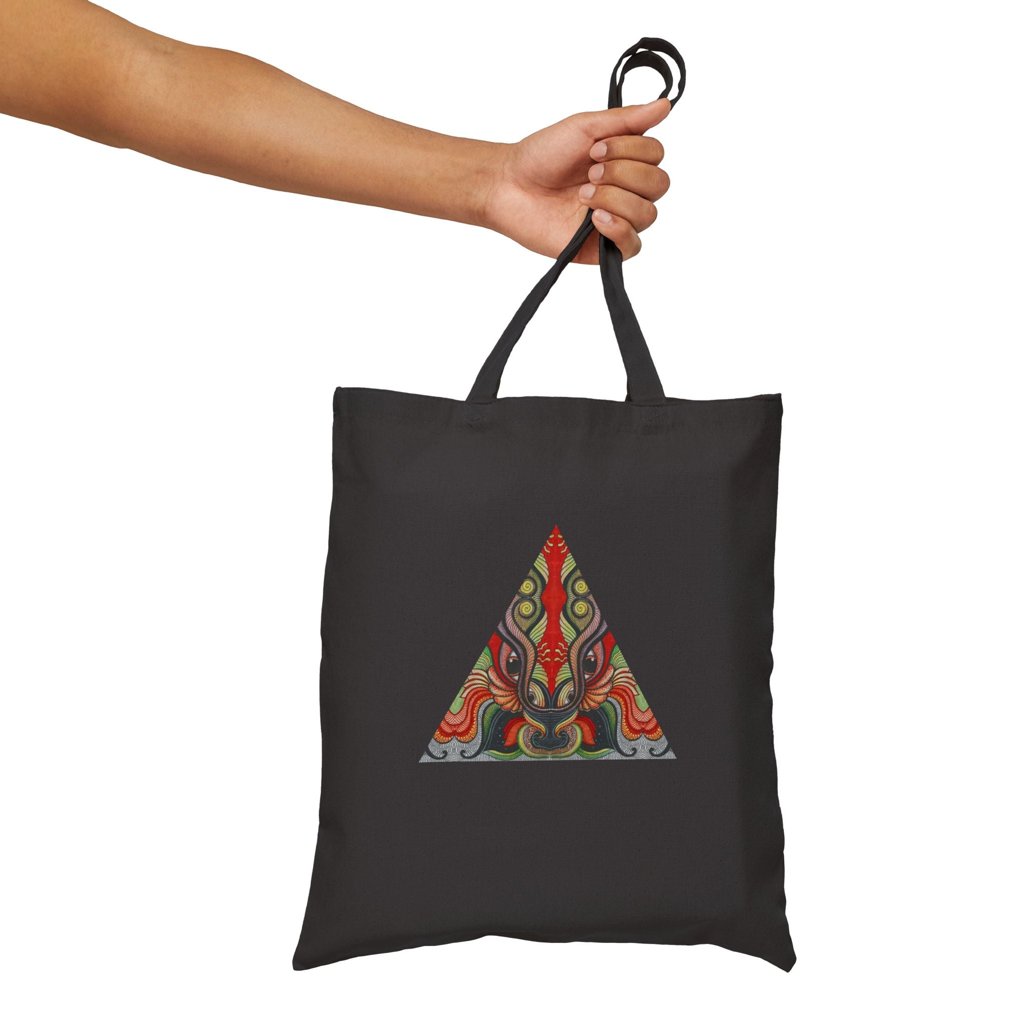 Canvas Tote — Tribal Keyhole & Triangle Art Print #r24687