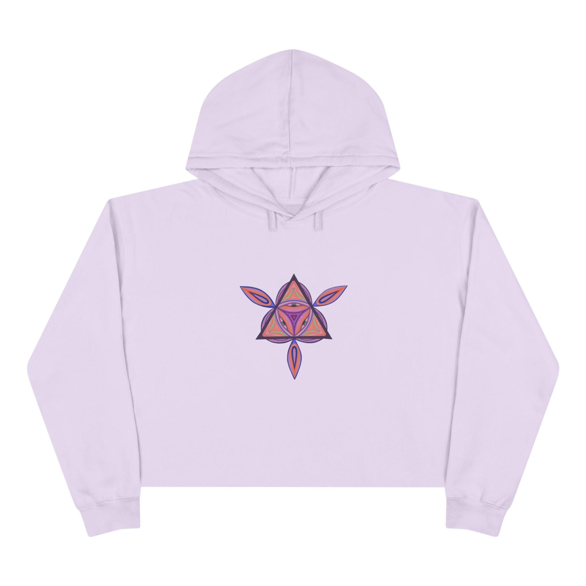 Boho Heart Mandala Crop Hoodie — Psychedelic Floral Tribal Graphic  #chpf3