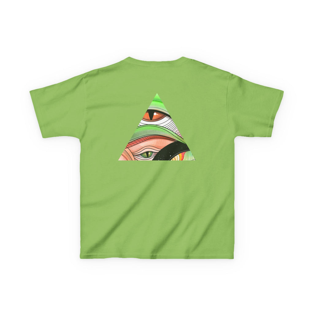 Abstract Eye Pattern Kids Tee | Geometric Star & Triangle Art