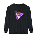 Long Sleeve T-Shirt — Triangular Hand Art Graphic (White) #sh26774