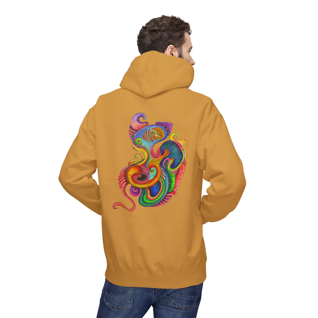 Psychedelic Abstract Snake Hoodie — Colorful Surreal Art Pullover #ggd76467