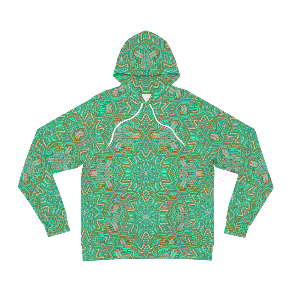 Green Mandala All-Over Print Hoodie — Boho Kaleidoscope Streetwear #h9757